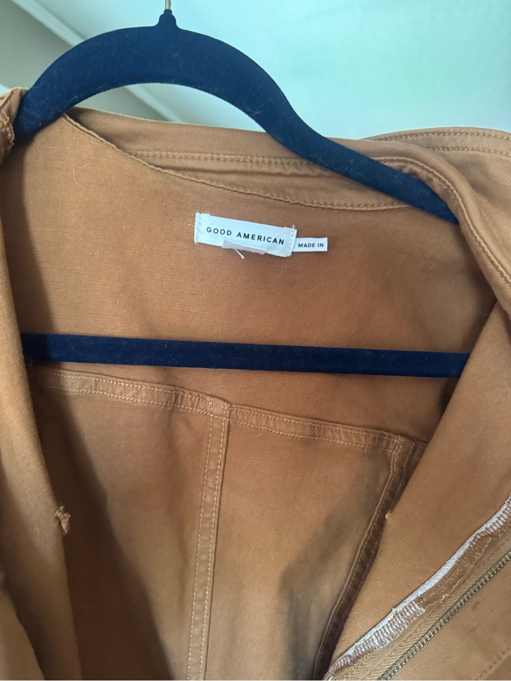 Good American Rust-Tone Short-Sleeve Utility Jumpsuit - Picture 3 of 3